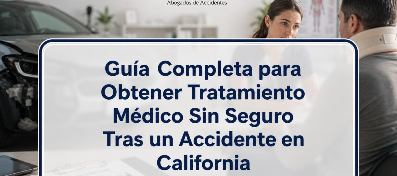 Guía Completa para Obtener Tratamiento Médico Sin Seguro Tras un Accidente en California