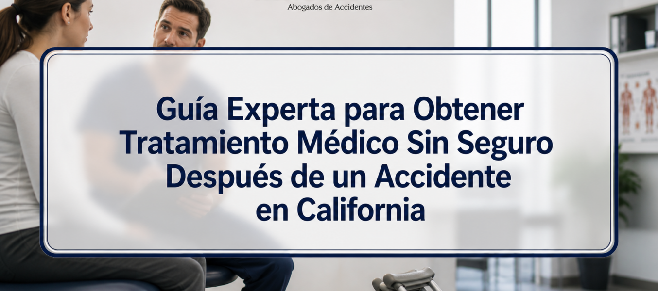 Guía Experta para Obtener Tratamiento Médico Sin Seguro Después de un Accidente en California
